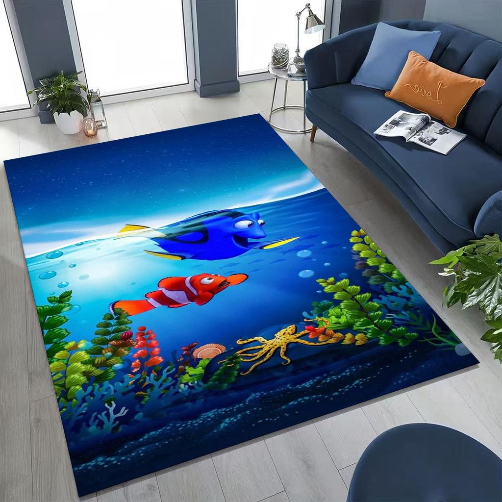 3D kreslený koberec Podmořský svět Hledá se Nemo pro ložnici, obývací pokoj, pohovku, dekorace na vchodové dveře domu, velká protiskluzová podlahová rohožka pro děti, dárek