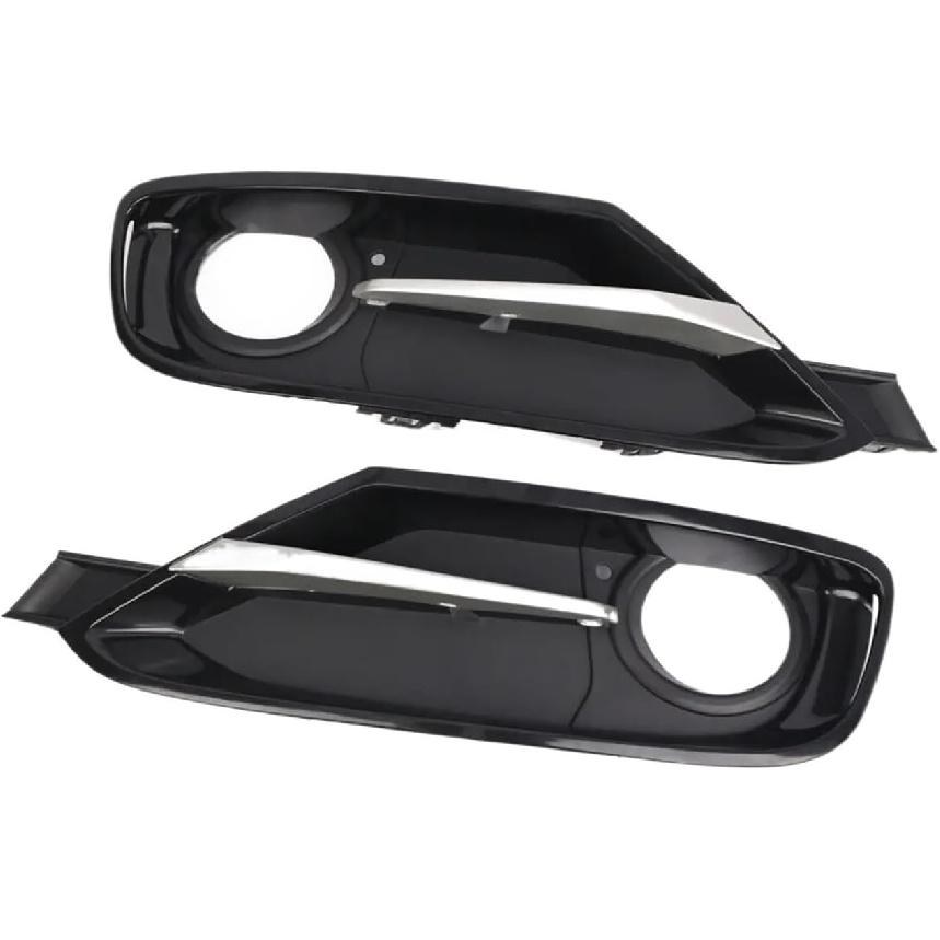 Links Rechts Stoßfänger Nebelscheinwerfer Lampenabdeckung Gitter Gitter mit Chromleiste, Kompatibel mit BMW 3er F30 F31 11-17 51117300737 51117300738(Recht)