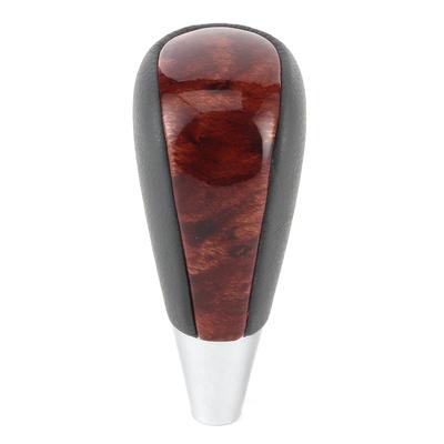 Gear Shift Knob Auto Car Modified Accessory Fit for Lexus ES240 250 300 350 2005 2014(Gray Leather Peach Wood )