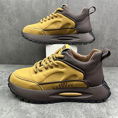 Chaussures de Skateboard Jaunes Tendance Homme Streetwear Hip Hop Baskets Pour Homme Designer Plateforme Baskets Homme Zapatos Hombre