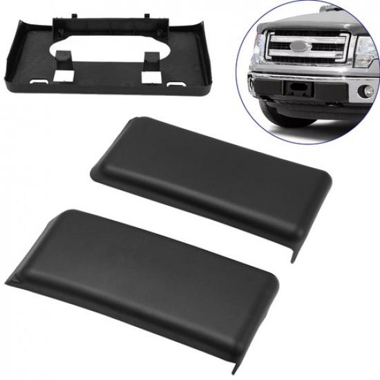 

For Ford F150 09-14 Front Bumper Guard Pads Trim Cover Plate License Bracket Kit