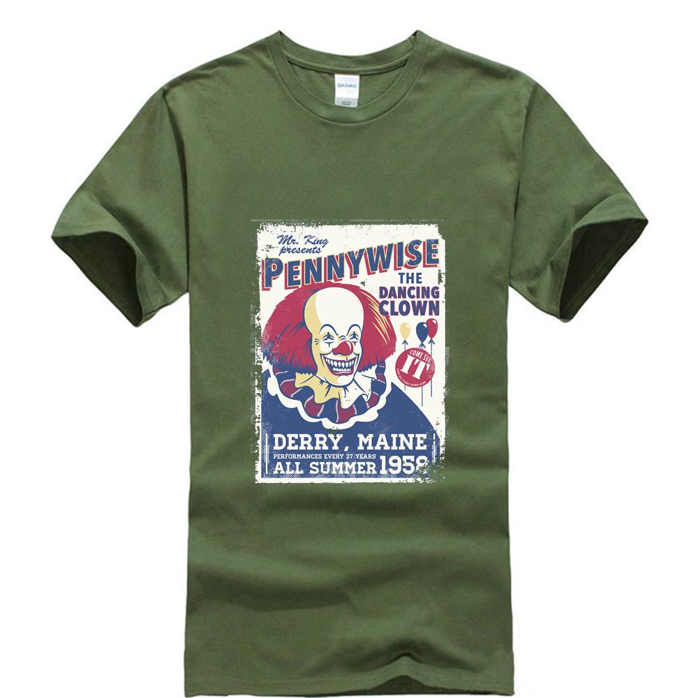 Creative Design The Dancing Clown Pennywise TShirt Summer Cotton Short Sleeve ONeck Unisexs T Shirt New S3XL