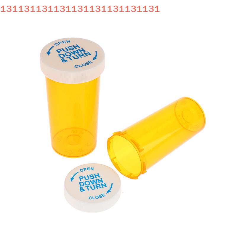 5Pcs Plastic Medicine Pill Bottles With Child Resistant Caps Medicine Containers Travel Pill Vials - 6/8/13/16/20/30/40/60 Dram