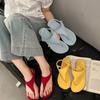 Fashion Retro Flat-bottomed Roman Comfortable Flip-flops for Women In 2025 Summer, New Casual and Fashionable Soft-soled Slippers