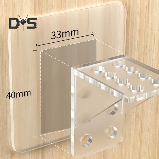 4Pcs Self Adhesive Shelf Support Punch Free Shelf Pegs Strong Load-bearing Easy Installation Cabinet Bookshelf Shelf Support