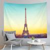 Paris Eiffel Tower Tapestry Sunset Night View Tapestry French Landmark Tapestry Living Room Bedroom Dorm Wall Hanging Blanket