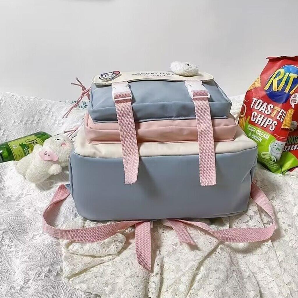 Stylish Nylon Backpack School Backpacks Laptop Backpacks School Bag for Middle School Girls and Elementary Students
