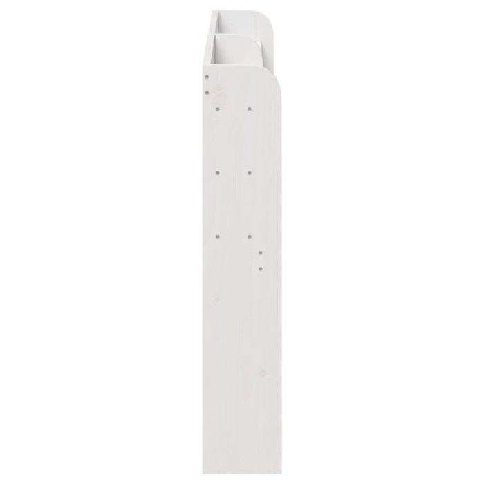 VidaXL Headboard with Shelves White 120 Cm Solid Pine Wood, Wooden Headboard, Headboard with Storage, Head of 850957