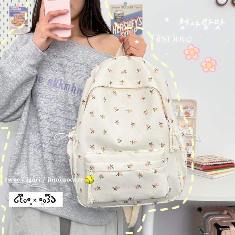 Harajuku Student Schoolbag Small Fresh Print Backpack Female High School College Student College Style Girl Backpack