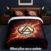 Linkin Park Design Bed Bedding Set 1 Duvet Cover + 2 Pillowcases Soft Breathable Household Bed Linens
