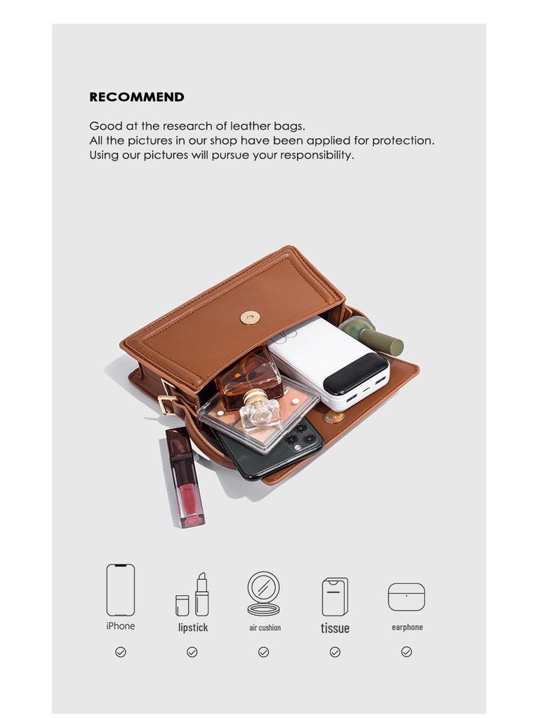 ZA Women's Mini Casual Crossbody Trapezoid Handbag in Black/Brown