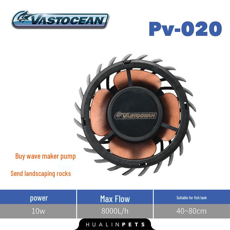 VASTOCEAN Wireless Wavemaker Pump for Saltwater Aquariums with Magnetic Suction Circulation