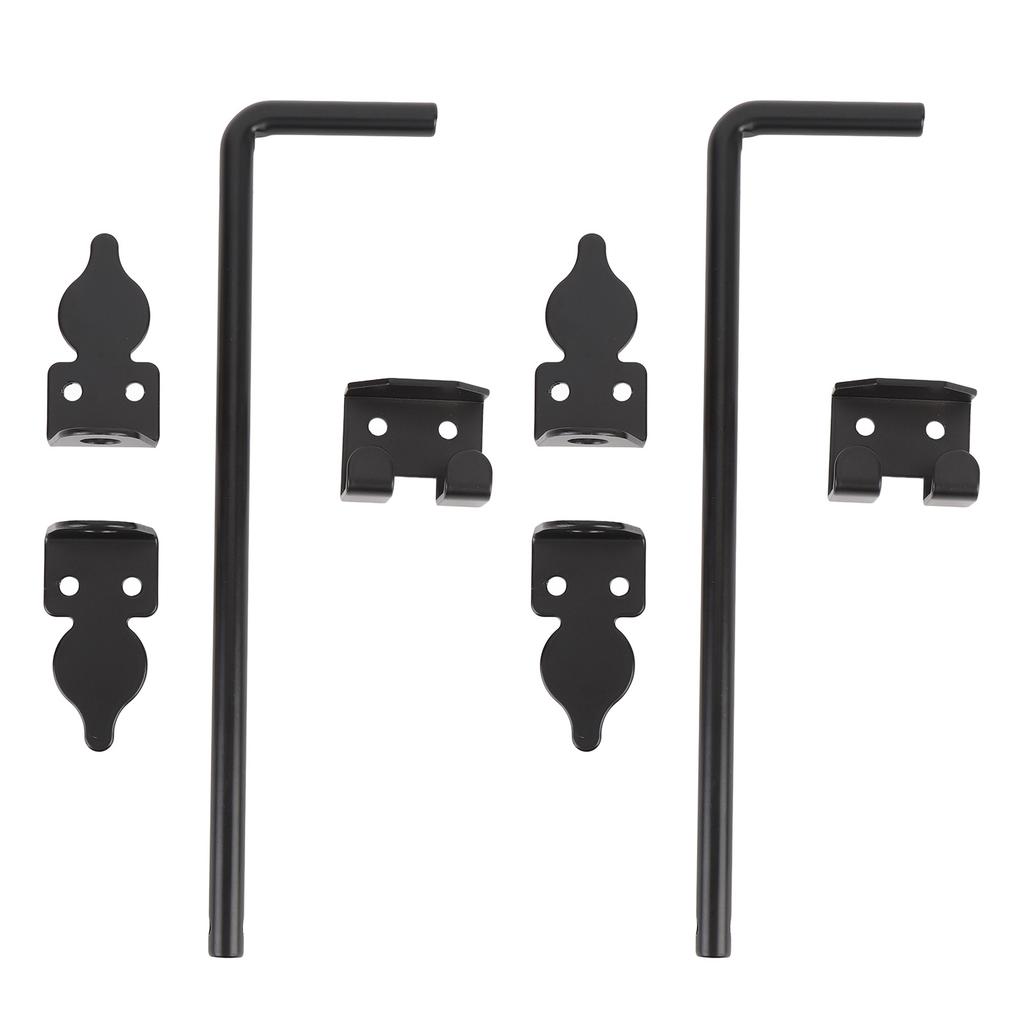 2 Set Gate Ground Latch 12 Inch Carbon Steel Heavy Duty Double Gate Cane Bolt for Home