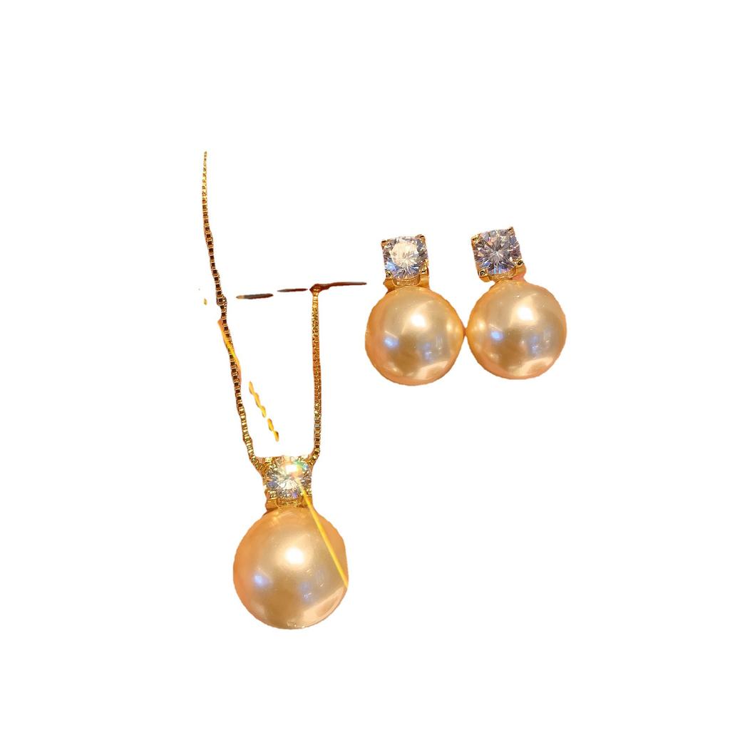 Huamei Jewelry Cold Wind Pearl Necklace Australian Fritillary Pearl Pendant Earrings
