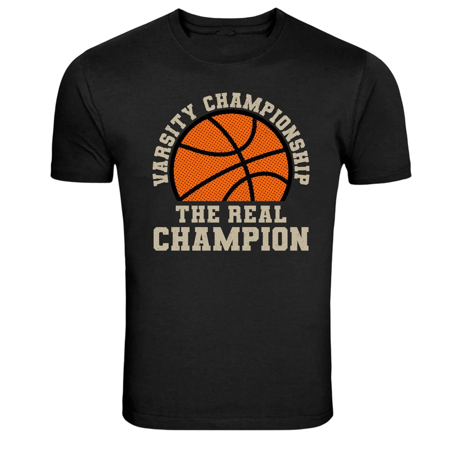 Varsity Championship The Real Champion Basketball Graphic Tee S
