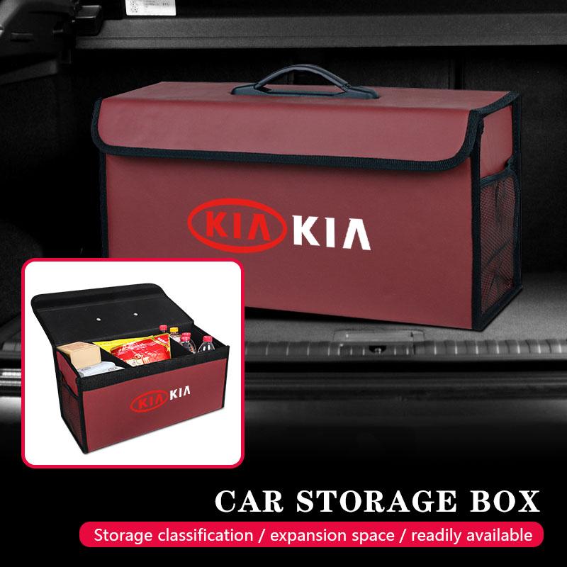 High-end Foldable Car Trunk Storage Box Leather Organizer Auto Accessorie For Kia Sportage Ceed Picanto Rio ProCeed K7 K5 K8 K9