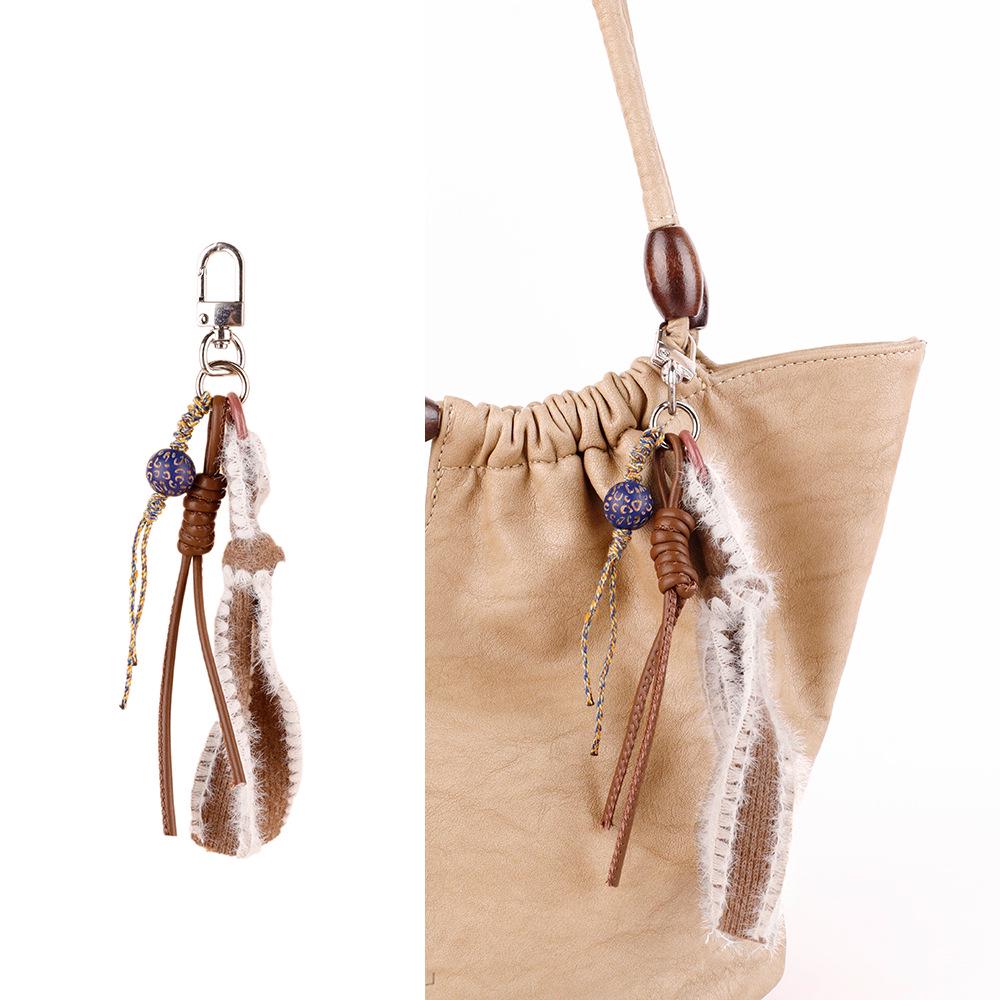 Wenqi Handgjord Önskefyllande Fröpendant: Naturlig Frukt Skal Litterär Nyckelring