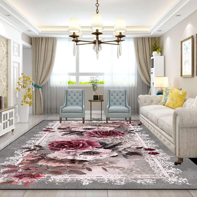 Lekki Luksus Kwiaty Rośliny Dywan Dekoracja Salonu Dywaniki pod Sofę do Sypialni Duży Obszar Antypoślizgowe Maty Podłogowe Maty Wejściowe