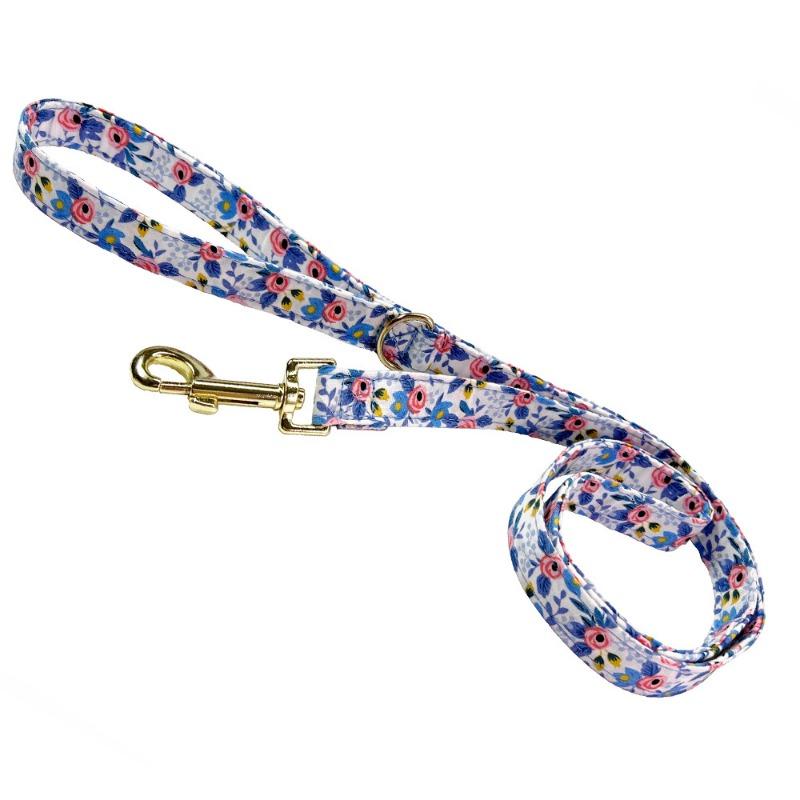 Blumen-Metallgravur Individuelles Haustierhalsband Leine für mittelgroße große Hunde Katzen