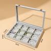 Wenge Wood Dustproof Jewelry Box with Lid for Bracelets and Accessories
