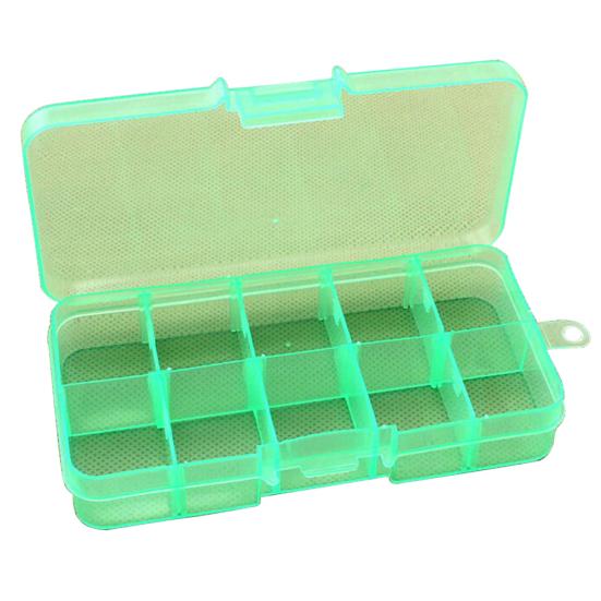10-Slot Jewelry Rings Ear Stud Holder Beads Storage Box Case Container Organizer