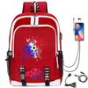 Football Star Printed Schoolbag Backpack Usb Charging Student Backpack Computer Bag