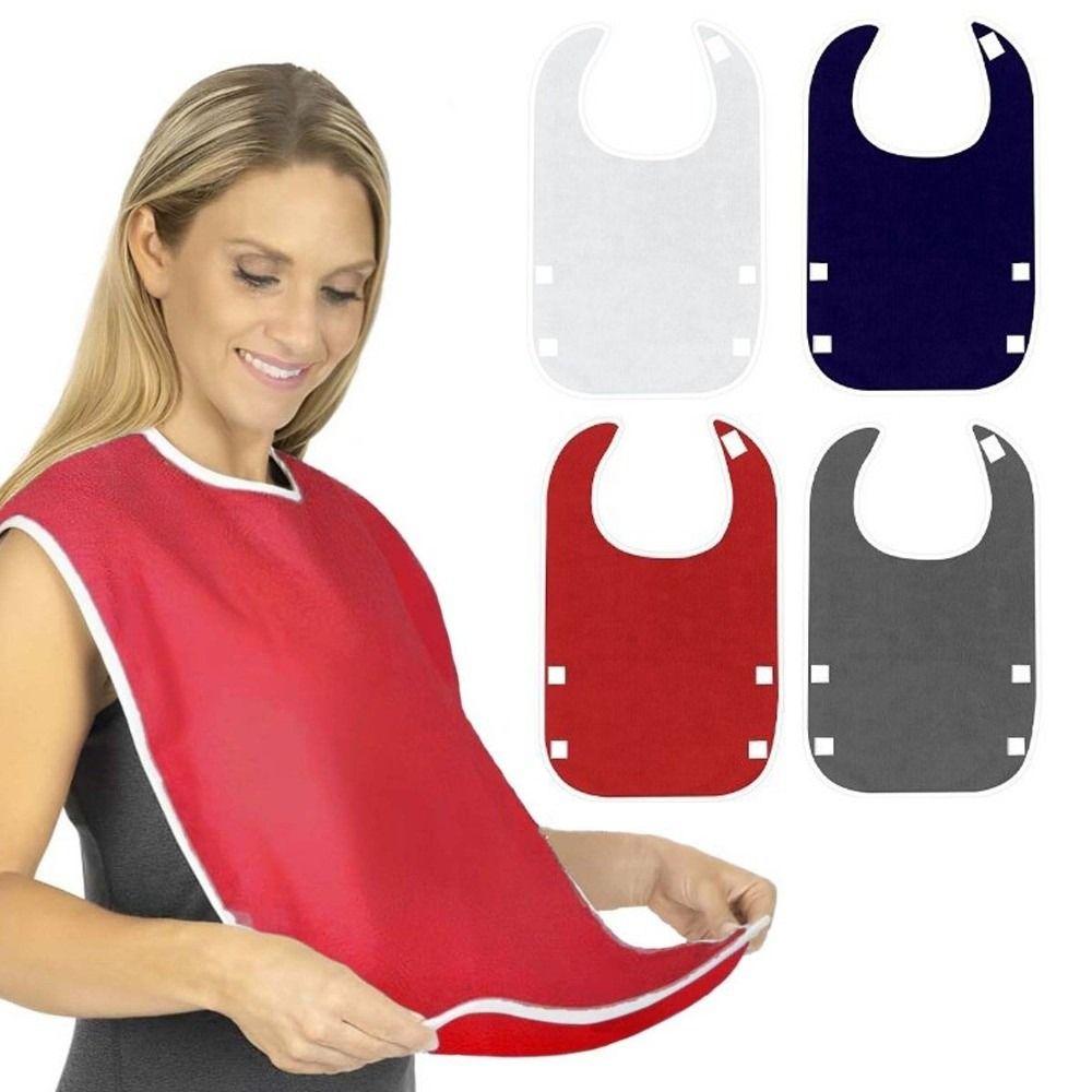 Pocket Style Eating Assistance Bib Anti-oil Saliva Towel Mealtime Bib  Home Cleaning