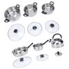 Cookware Set Stainless Steel Kitchen Pots and Pans Set with Tea Kettle Glass Lids for Cooking Frying Boiling Stewing