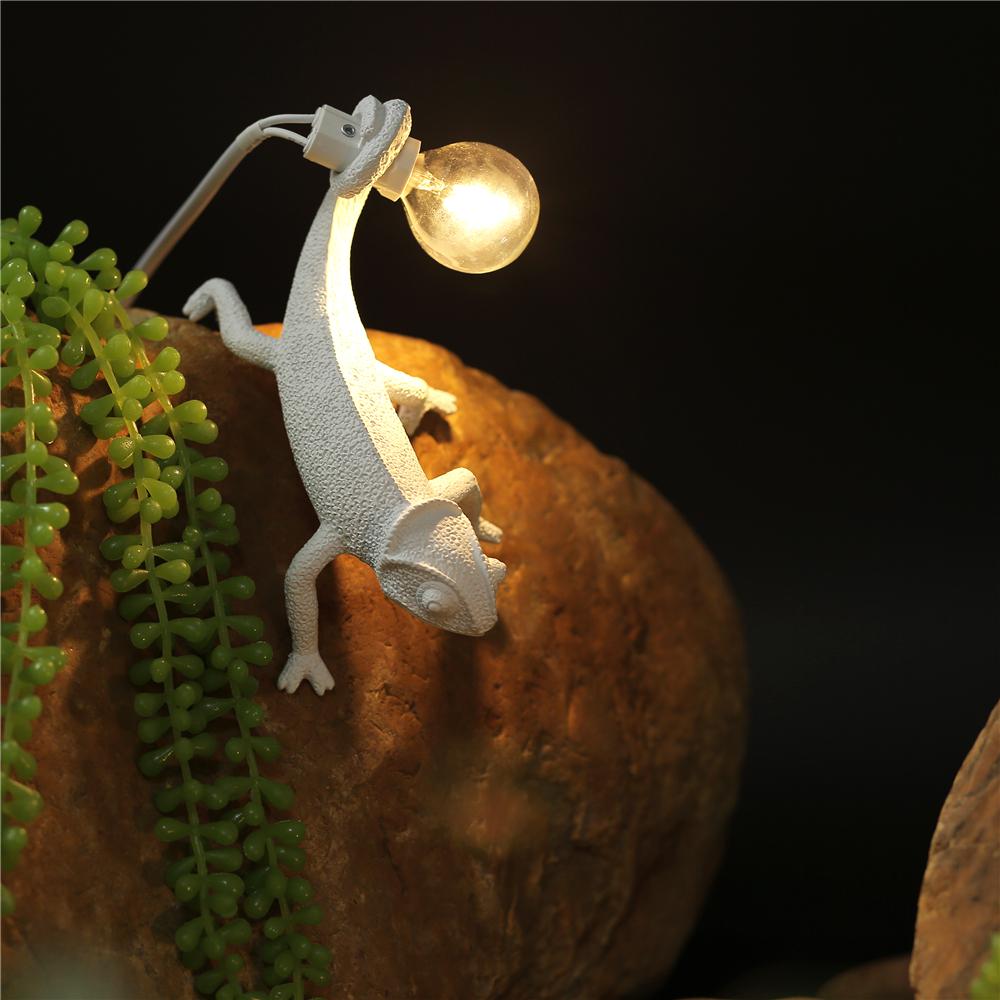 Lampă de perete cu LED-uri, model rășină șopârlă, lumină de noapte, living, dormitor, modernă, cu animale, cameleon, pentru decor acasă
