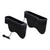Car Side Pocket with Changing Large Capacity Front Seat Console Pocket with Dual USB Cup Phone Water Easy Convenient Car Accessory Seat Passenger LED,