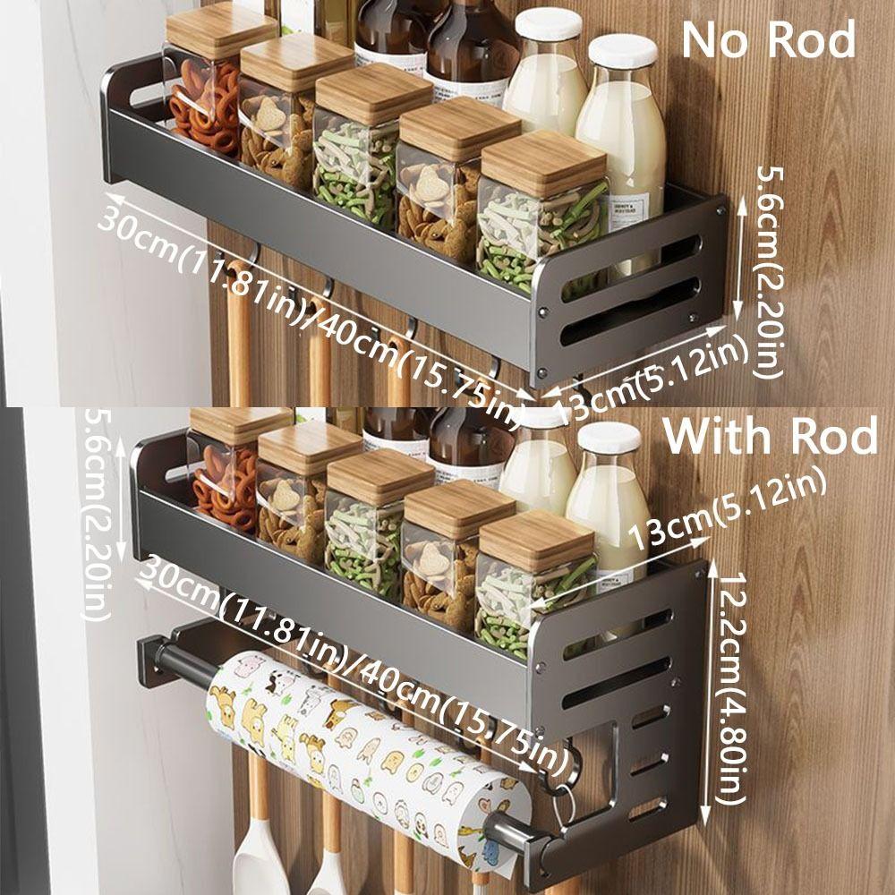 30/40CM Kitchen Storage Rack Space Saving Wall Mounted Rack  Household Storage