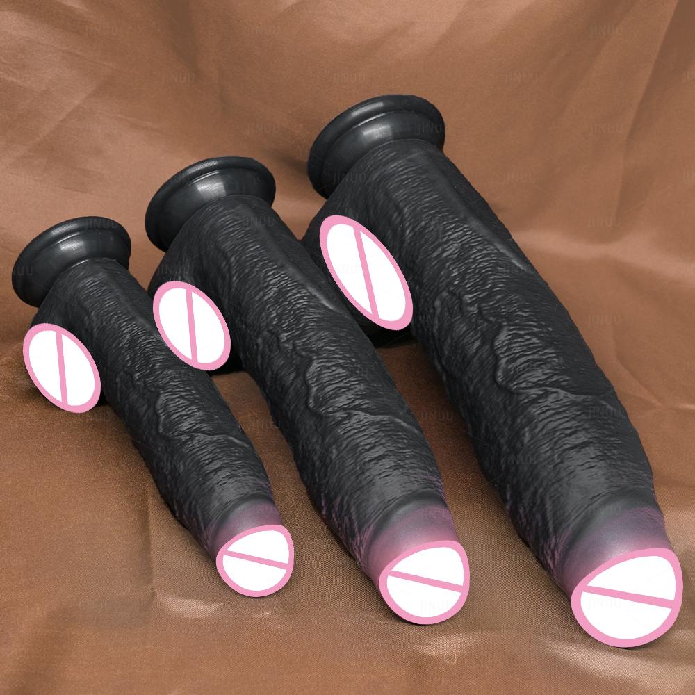 New Model Black Silicone Alien Dildo Realistic Anal Butt Plug with Strong Suction Cup Clitoris Stimulator for Adult G-spot Exploration Male/Female Toy