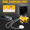 Portable 48W 5200LM LED Work Light Cordless Work Light Adjustable Base Rechargeable LED Flood Light for DeWalt No Battery