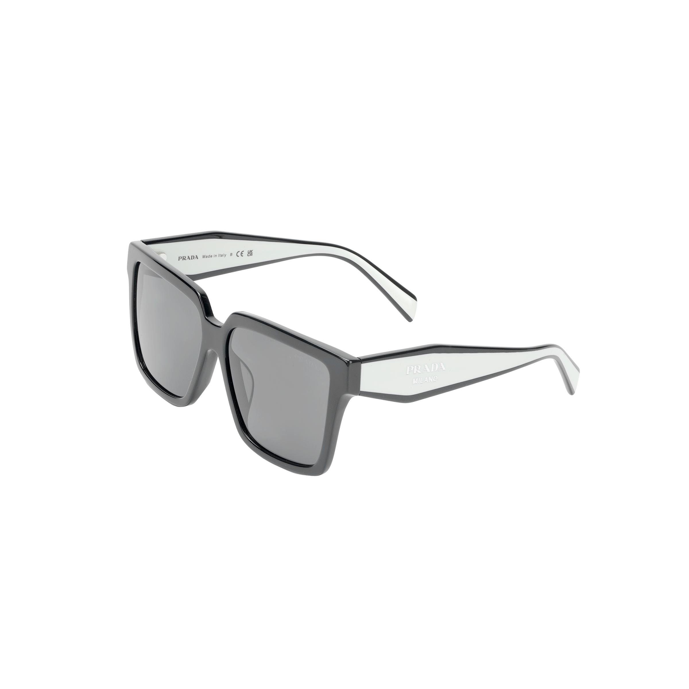 

Prada Color Block Logo Irregular Shape Sunglasses Women sunglasses Black 0PR24ZSF1AB5S057 Basic Packaging-Eyeglass Case+Box