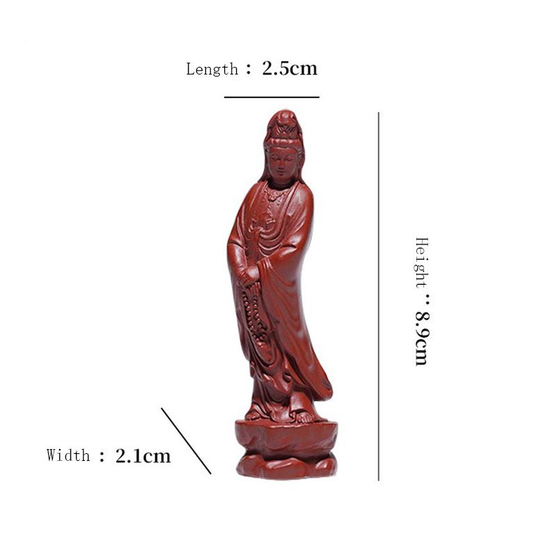 

Оригинальное украшение Mine Dahongpao с фиолетовым песком, маленькое украшение для чайного стола, бесплатная скульптура Гуаньинь, чайные домашние животные, которые можно кормить One Size красный