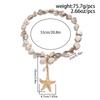 Retro Starfish White Shell Conch Pendant Necklace Women Simple Creative Colorful Stones Hand Woven beach Jewelry Girls