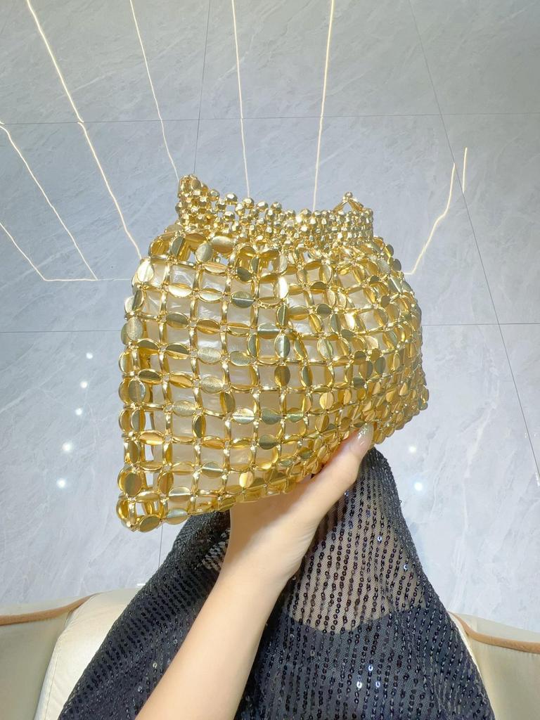 Women's Exclusive Textured Woven Crossbody Bag - Chic Underarm & Evening Bag