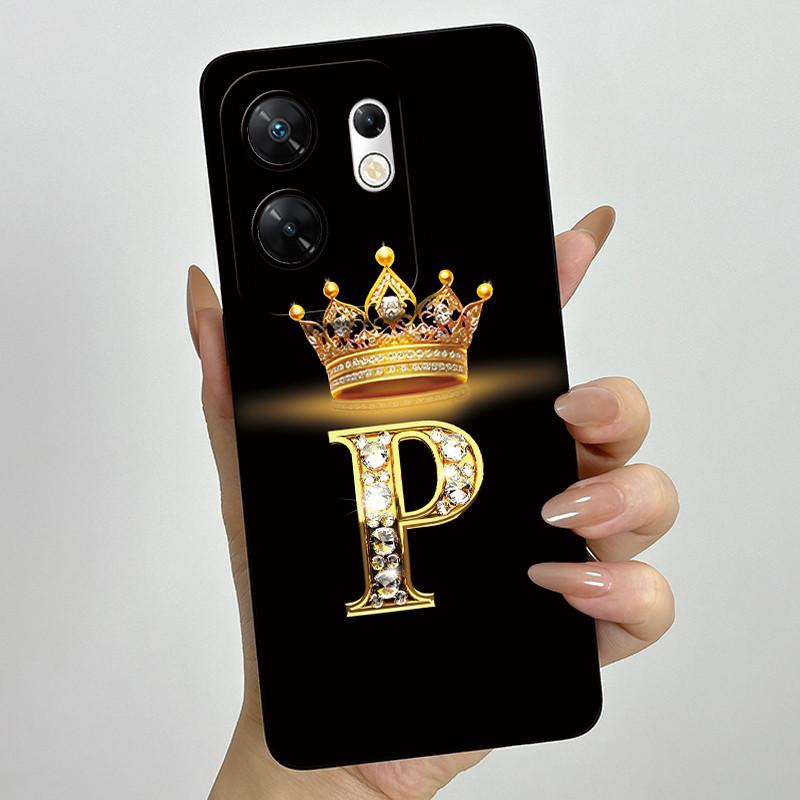 Case for infinix Zero 30 4G 5G Case X6731 Crown Letters Soft Silicone Shockproof Cover For Infinix Zero30 4g Cases X6731B Funda