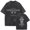 Esquie Clair Obscur Expedition 33 Vintage Washed Graphic T Shirts Men Gothic Classic Punk Short Sleeve Tshirt Unisex Streetwear