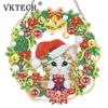 Special Shaped DIY Diamond Painting Wreath Ornament Christmas Decor Diamond Art Painting Garland Kit Bear Spot Drill Garland