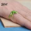 Gender-neutral Frog Ring 2Pcs Finger Rings Handmade Tree Design Bands