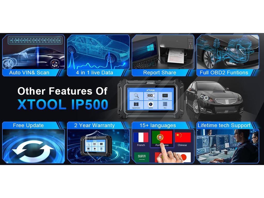 XTOOL IP500-TLS for Toyota, Lexus, Scion - Lifetime Free Updates