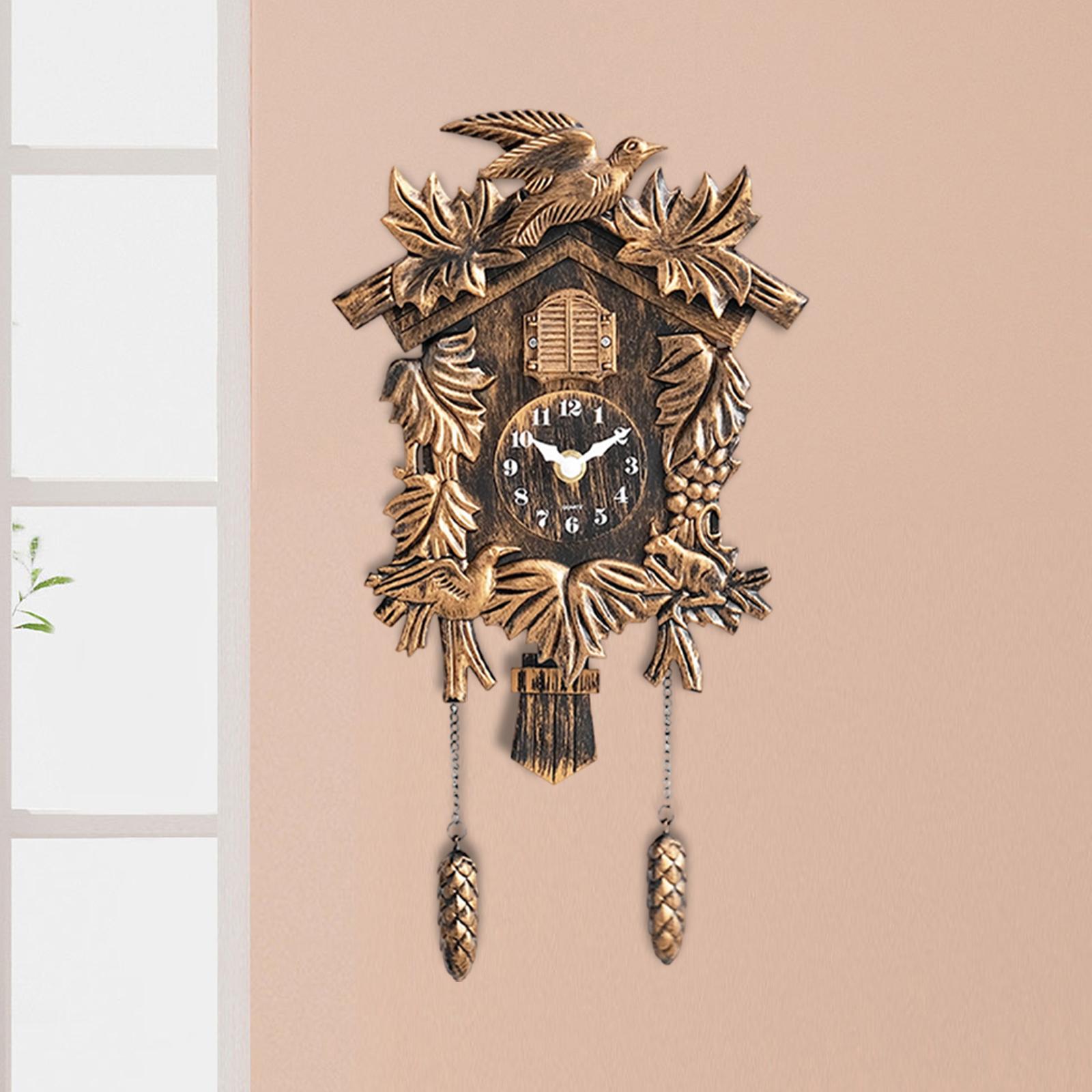 

Cuckoos Clock Gifts No Ticking Lightweight Ornament Wall Decoration Accessory for Farmhouse Classroom School DEN Cafe Bar мідний
