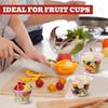 100 Sets 7 oz Clear Plastic Cups with Lids No Hole, Fruit Cups with Lids, Disposable Cup for Dessert, Parfait, Ice Cream, Yogurt, Pudding, Cake, Cold