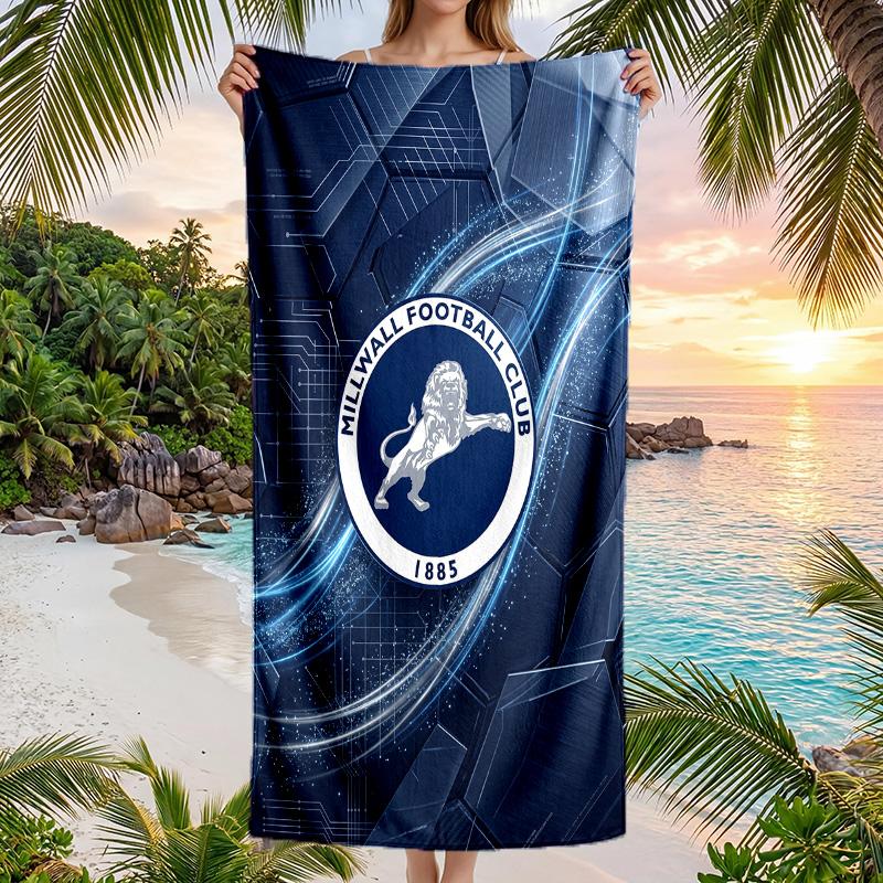 Asciugamano da Spiaggia Millwall Football Morbido Microfibra Asciugamano Estivo Asciugatura Rapida Assorbente per Spiaggia Piscina Viaggio