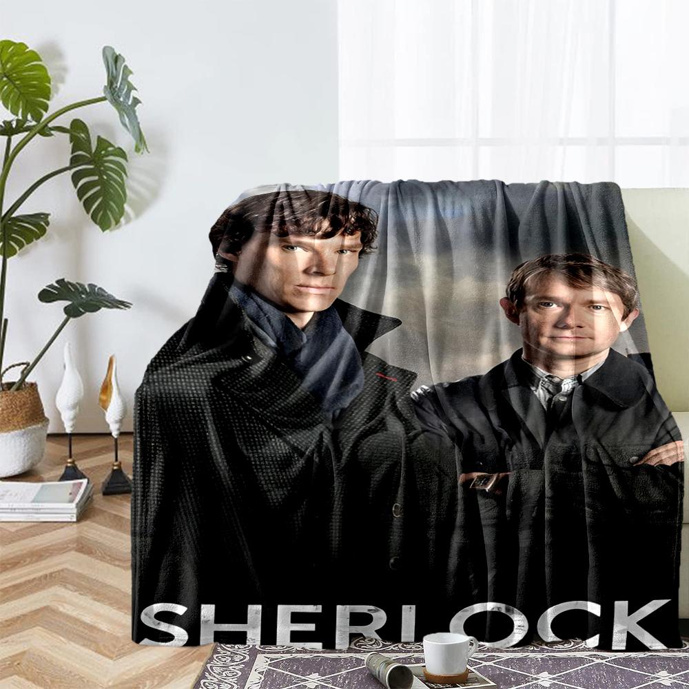 Sherlock Theme Printed Blanket - Perfect for Couch, Bed, Travel & Outdoor Use | Machine Washable, Cozy & Durable.
