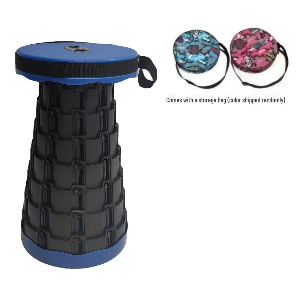 Adjustable Telescopic Portable Folding Stool for Outdoor Travel & Camping