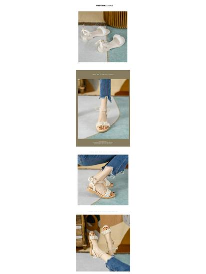 2025 Summer Women's Non-Slip Bow Flat Sandals for Outdoor & Maternity Wear