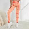 High Waist Tie Dye Yoga Leggings for Women Butt Lifting Workout Seamless Compression Athletic Pants for Gym Fitness Running
