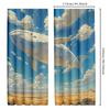 2pcs Classic Style Sky Whale Fantasy Blackout Drapes   Polyester Animal Clouds Curtains for Living Room